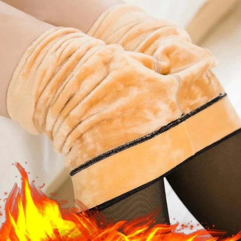 Flawless Legs Fake Translucent Warm Plush Tights - Unmatched Comfort & Style!