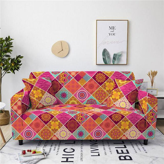 Geometric Patters Elastic Sofa Covers - Boho Sofa Cover - 