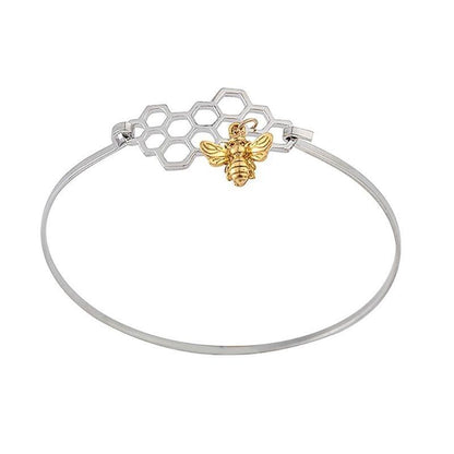 Horizontal Honeycomb & Bee Bracelet