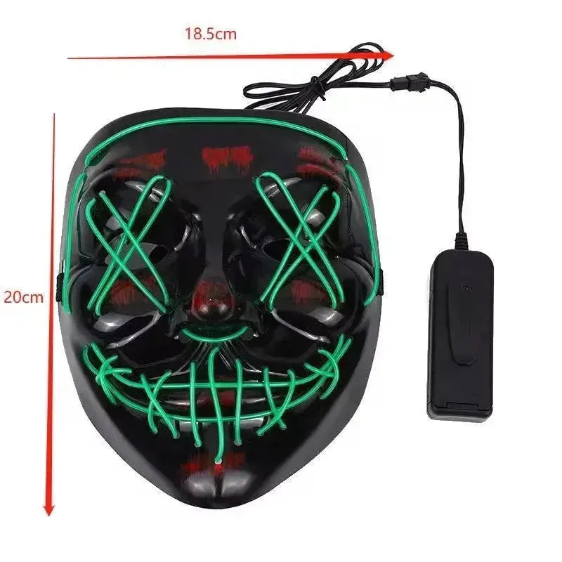 Ultimate Glow-in-the-Dark Party Mask Ideal for Festivals, Carnivals, Halloween & More!