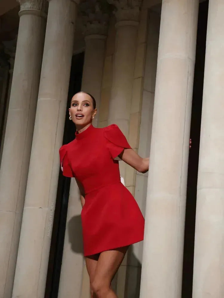 Elegant Red Party Dress