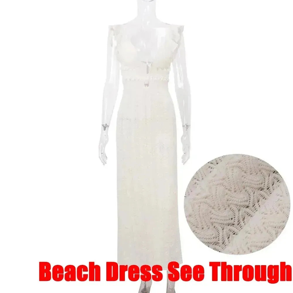 Apricot Whispers Backless Beach Elegance