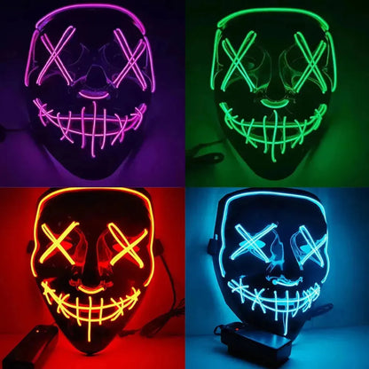 Ultimate Glow-in-the-Dark Party Mask Ideal for Festivals, Carnivals, Halloween & More!