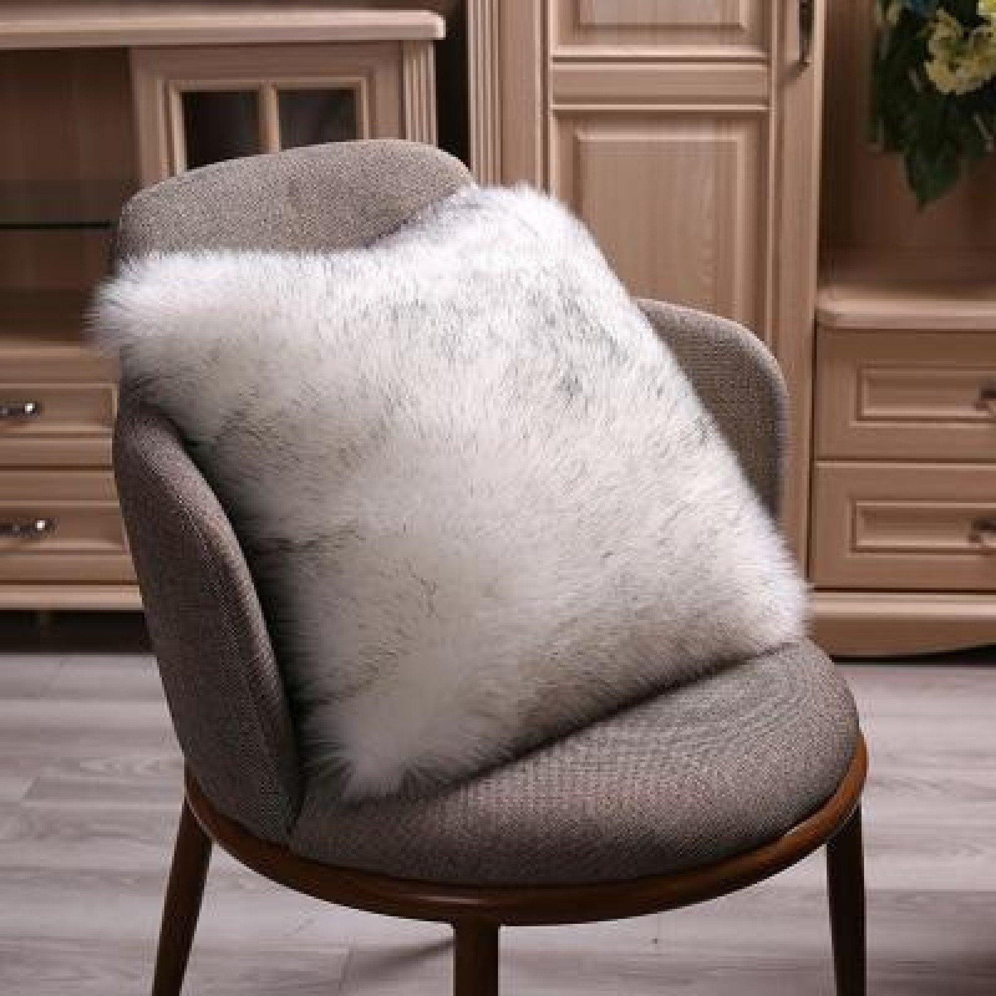 Lovely Removable Faux Fur Decorative Cushion Cover - 