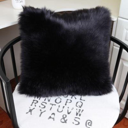 Lovely Removable Faux Fur Decorative Cushion Cover - 