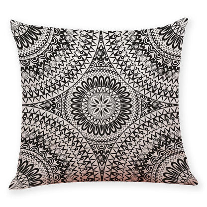 Mandala Pattern Cotton Hemp Pillowcase - 