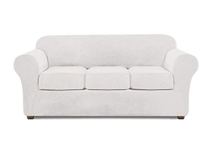 Modern Velvet Loveseat/ 3 Seat Covers for 2/3 Cushion Couch Covers for Sofa Stretch Couch Covers 3 Piece Loveseat Slipcover for Loveseats with 2 /3 Cushions Furniture Protector Machine Washable - 