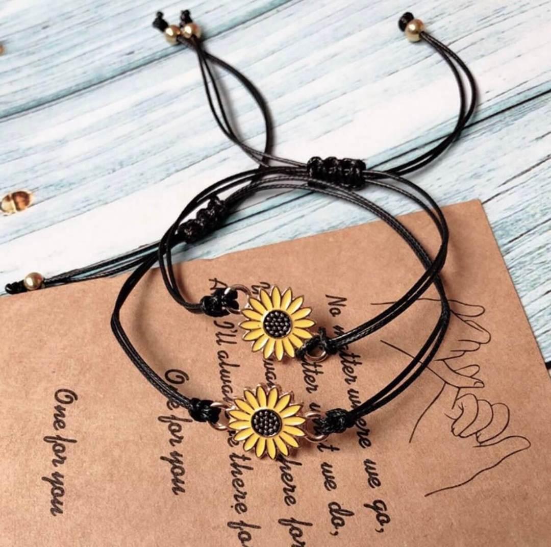 NEW "Together Forever" Sunflower Bracelet Set