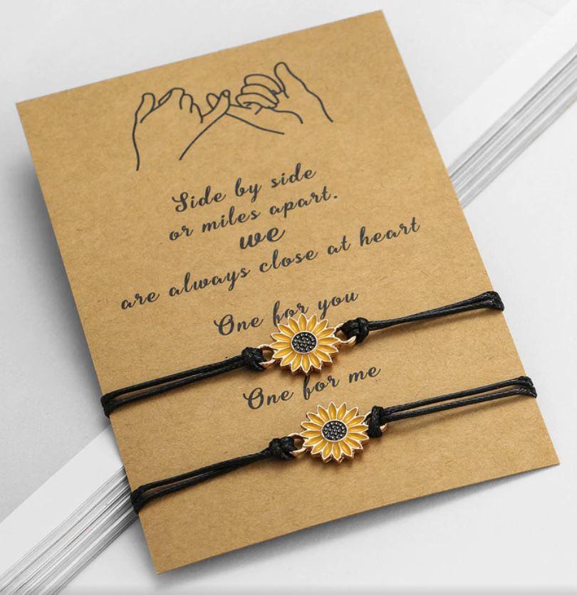 NEW "Together Forever" Sunflower Bracelet Set