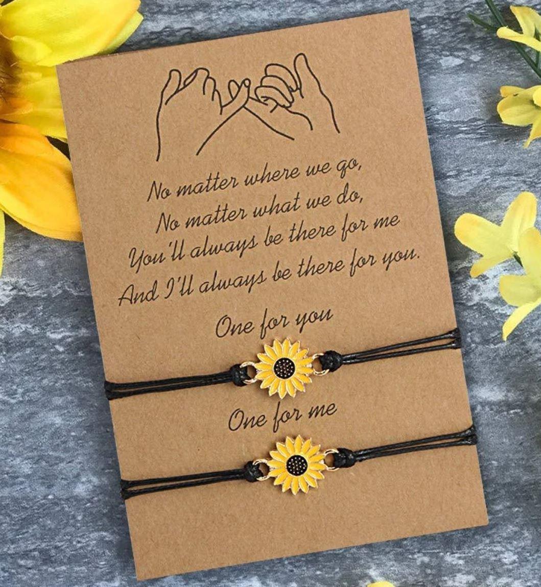 NEW "Together Forever" Sunflower Bracelet Set