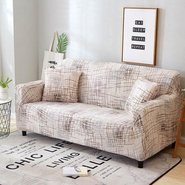 Plaid Sofa Cover Stretch Furniture Cover - 