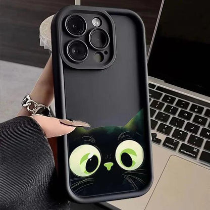 Purrfect Protector – Cartoon Cat iPhone Case