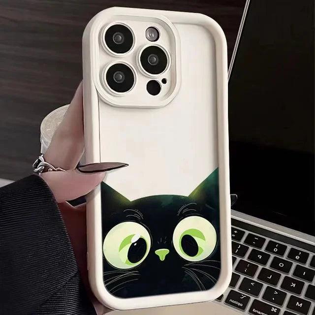 Purrfect Protector – Cartoon Cat iPhone Case