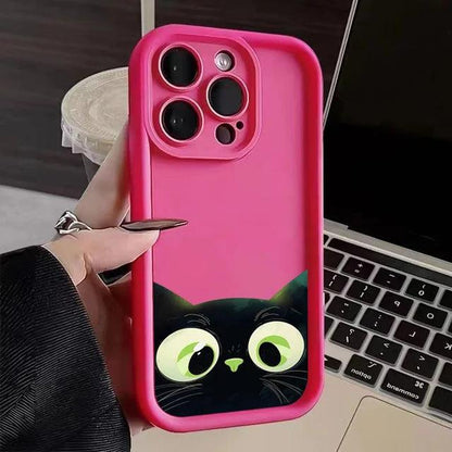 Purrfect Protector – Cartoon Cat iPhone Case