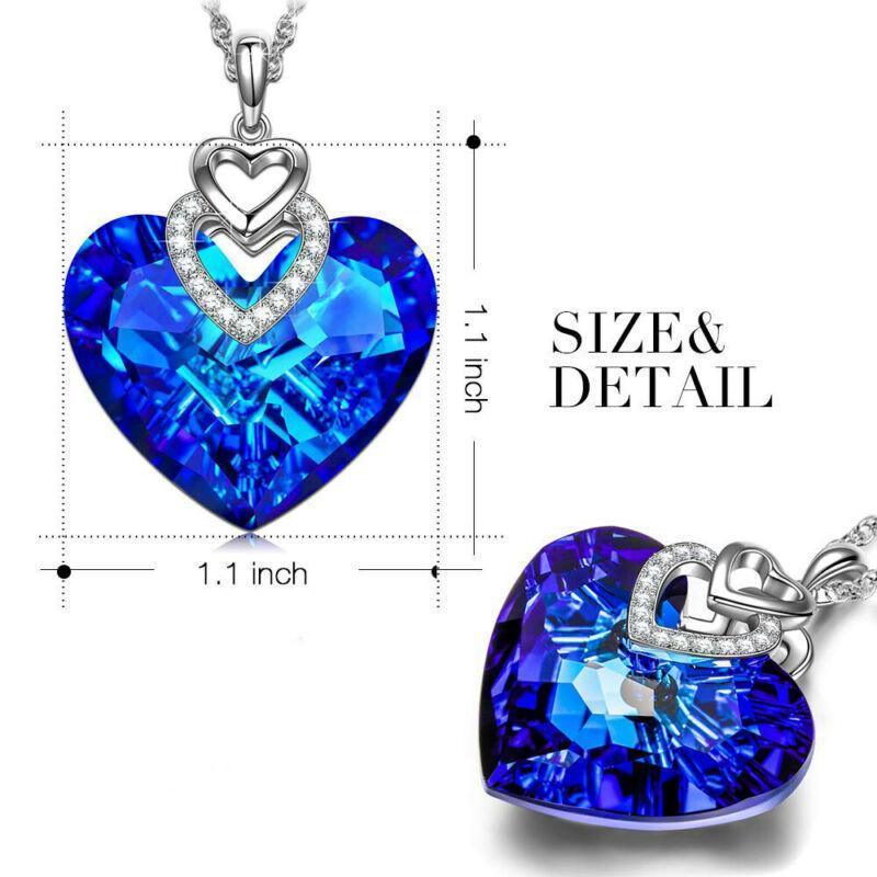 Sapphire Blue Heart Of The Ocean Necklace