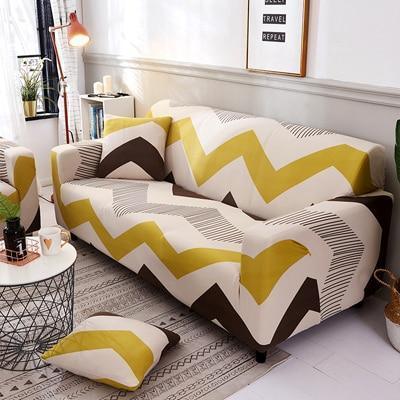 Stretch Slipcovers Sofa Cover For Living Room Slip-resistant Sectional Elastic Couch Cover Sofa Towel Single/Two/Three/Four Seat - 