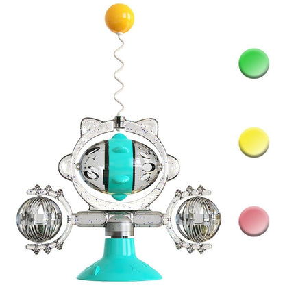 Suction Cup Fixing Leaking Funny Turntable Cat Toy