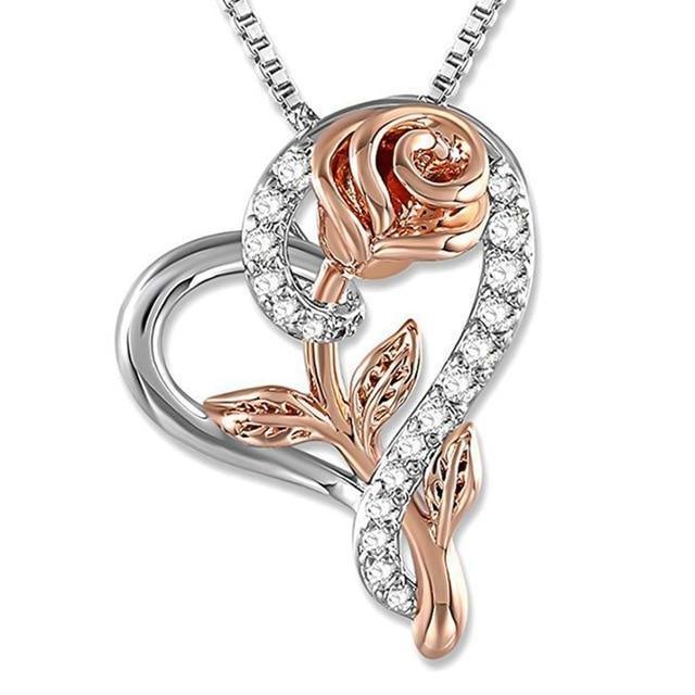 Timeless Faith, Love and Devotion Rose Necklace - 