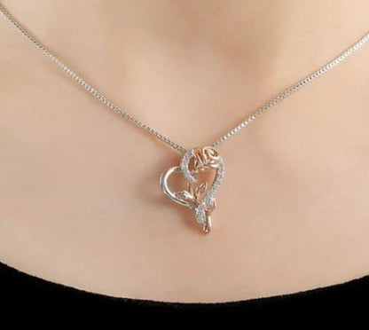 Timeless Faith, Love and Devotion Rose Necklace