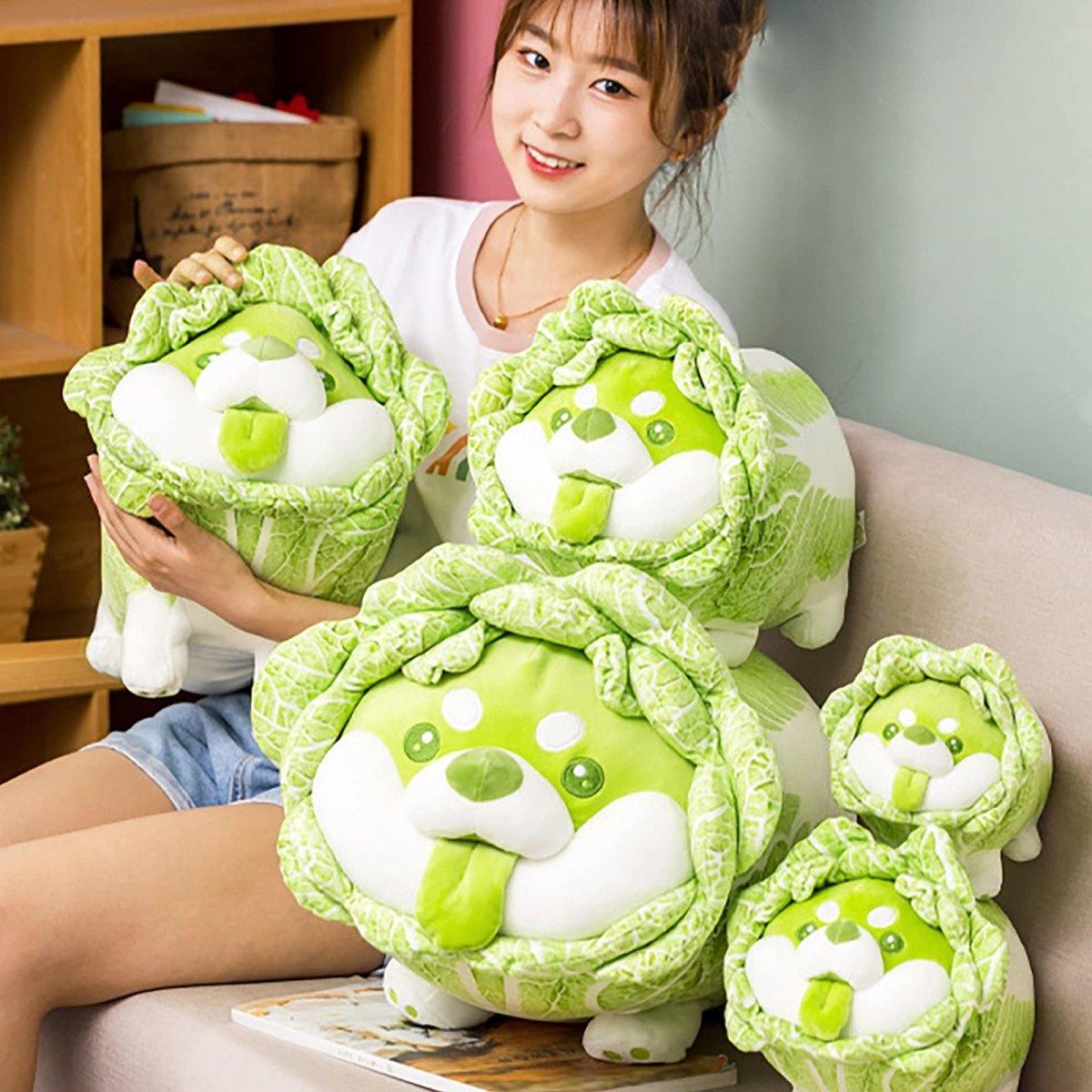 Vegetable Elf Cabbage Dog Pillow Plush Toy