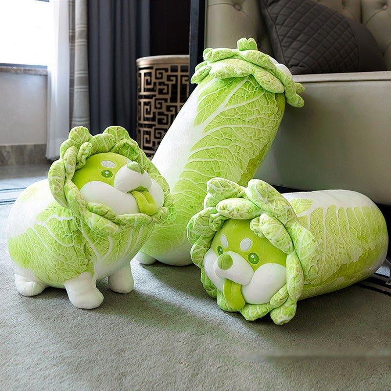 Vegetable Elf Cabbage Dog Pillow Plush Toy