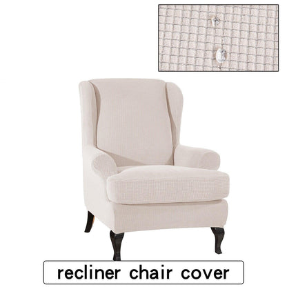 Waterproof Wing Back Chair Cover Arm King Back Chair Cover Elastic Armchair Wingback Sofa Chair Cover Stretch Protector - 