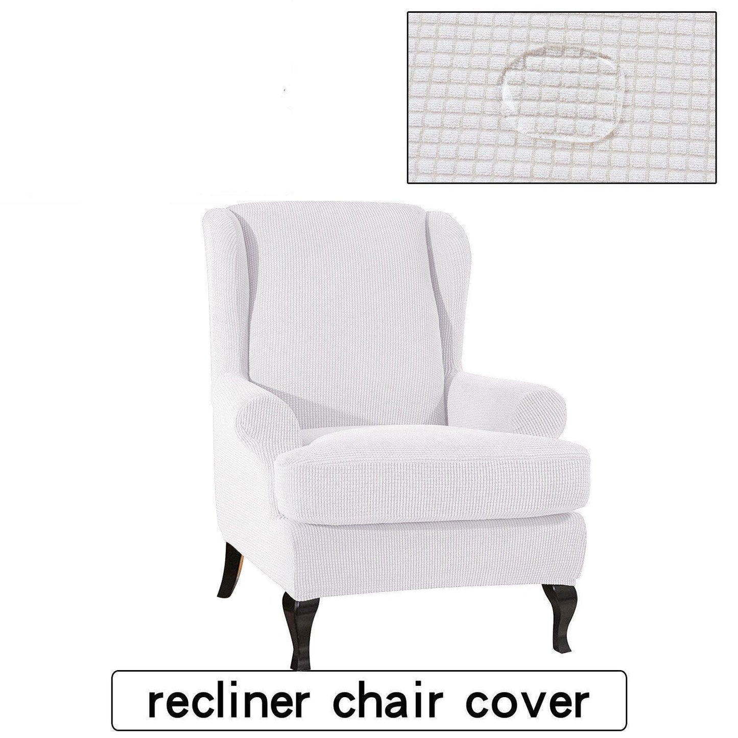 Waterproof Wing Back Chair Cover Arm King Back Chair Cover Elastic Armchair Wingback Sofa Chair Cover Stretch Protector - 