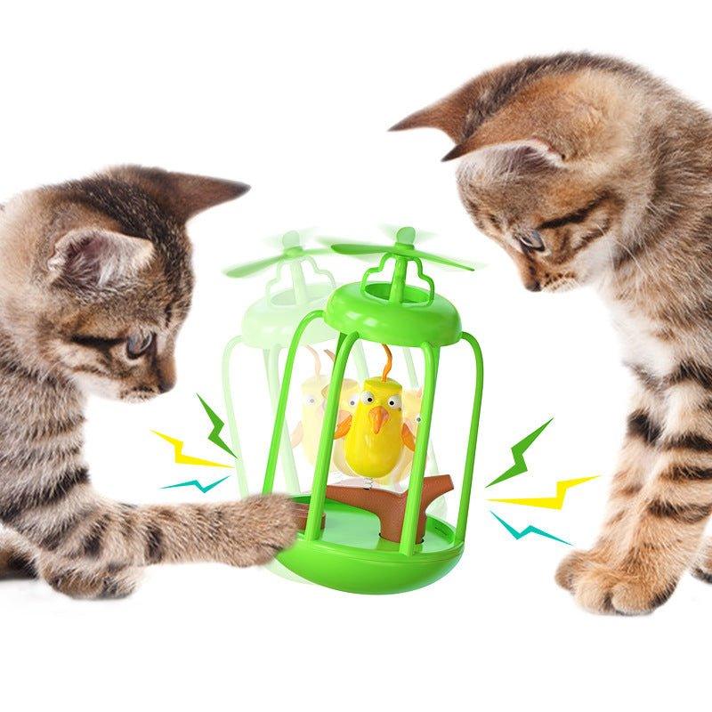 Windmill Tumbler Swing Bird Toy for Cat