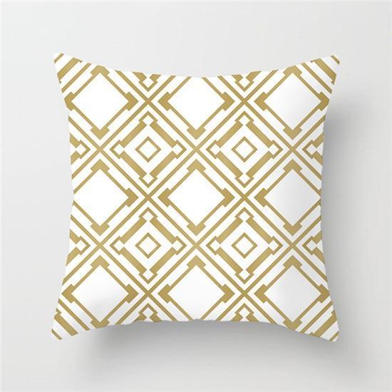 Yellow Geometric Cushion Cover